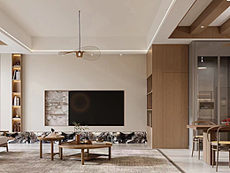 现代原木风大平层