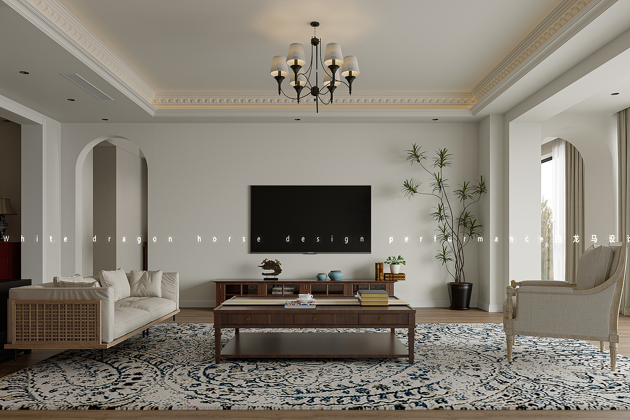 现代复古诧寂-未来效果图（图ZMzcyNTkxNDk2） - 家装设计 - 站酷设计师兔子开火车原创素材 - 站酷ZCOOL