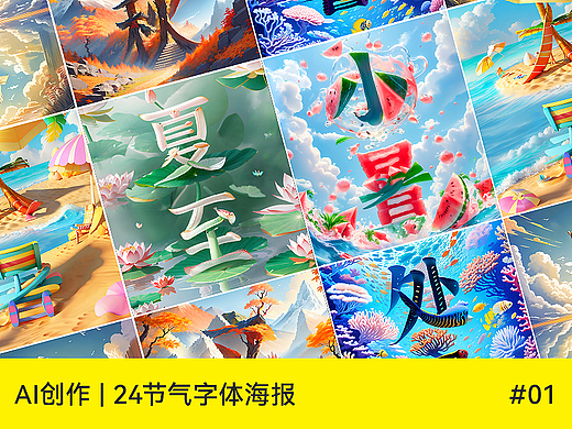 AI创作 | 二十四节气 | 字体海报壁纸