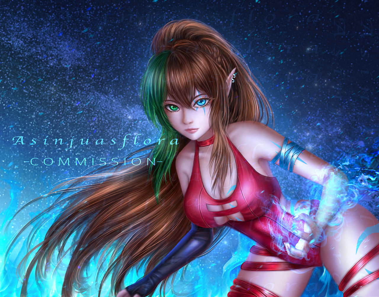 OC/Vtuber 稿件展示（欧美风厚涂）（图ZMzcyNjE5MDA4） - 商业插画 - 站酷设计师Asinjuasfloraart原创素材 - 站酷ZCOOL