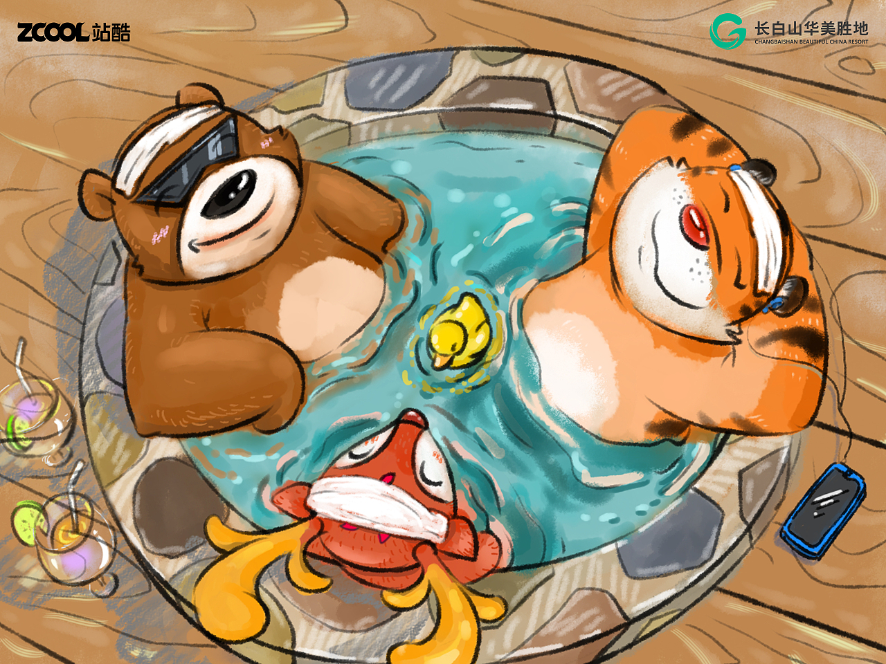 虎子、梅宝和熊娃（图ZMzcyNjE5MzY0） - 海报 - 站酷设计师桃花渡原创素材 - 站酷ZCOOL