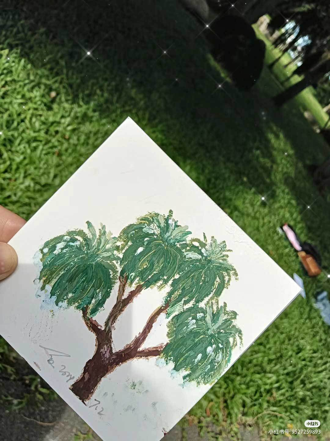 油画棒植物写生