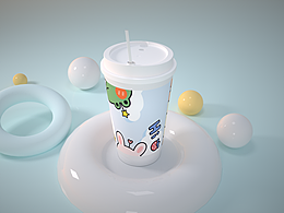 奶茶杯子建模渲染 练习