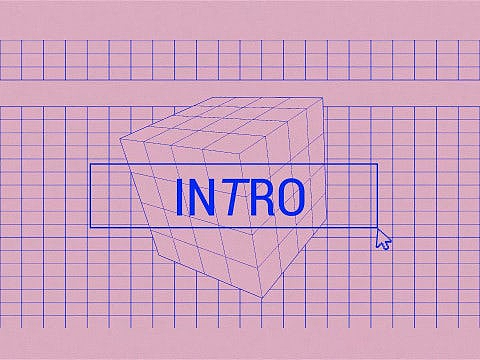 PR模板|创意建筑主题蓝图图形动态LOGO演绎动画开场