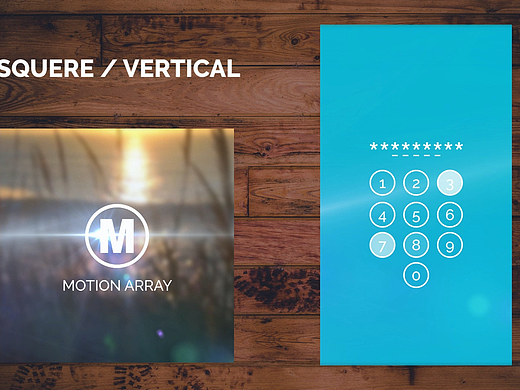 PR模板|简洁动态手机解锁动画标题介绍社交网张视频