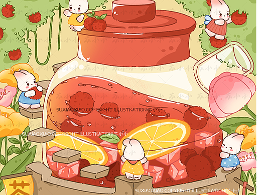 小小茶鋪（個人主頁-ZNjkwMDgzODA=） - 商業(yè)插畫 - 站酷設(shè)計師蘇小小吖原創(chuàng)素材 - 站酷ZCOOL