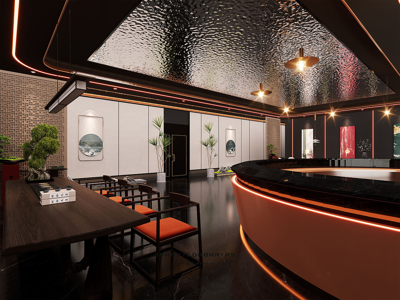 自然元素 打造放松空间的洗浴中心设计