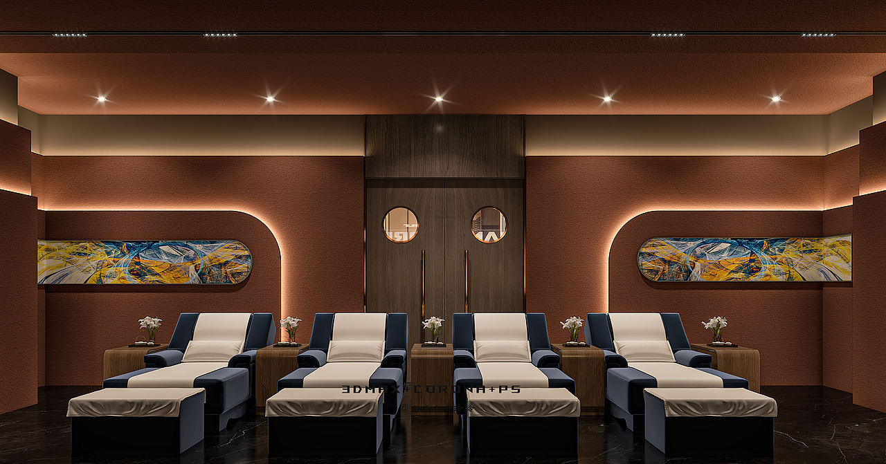 自然元素 打造放松空间的洗浴中心设计