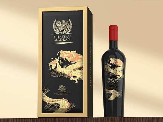 红酒高端礼盒酒标包装设计
