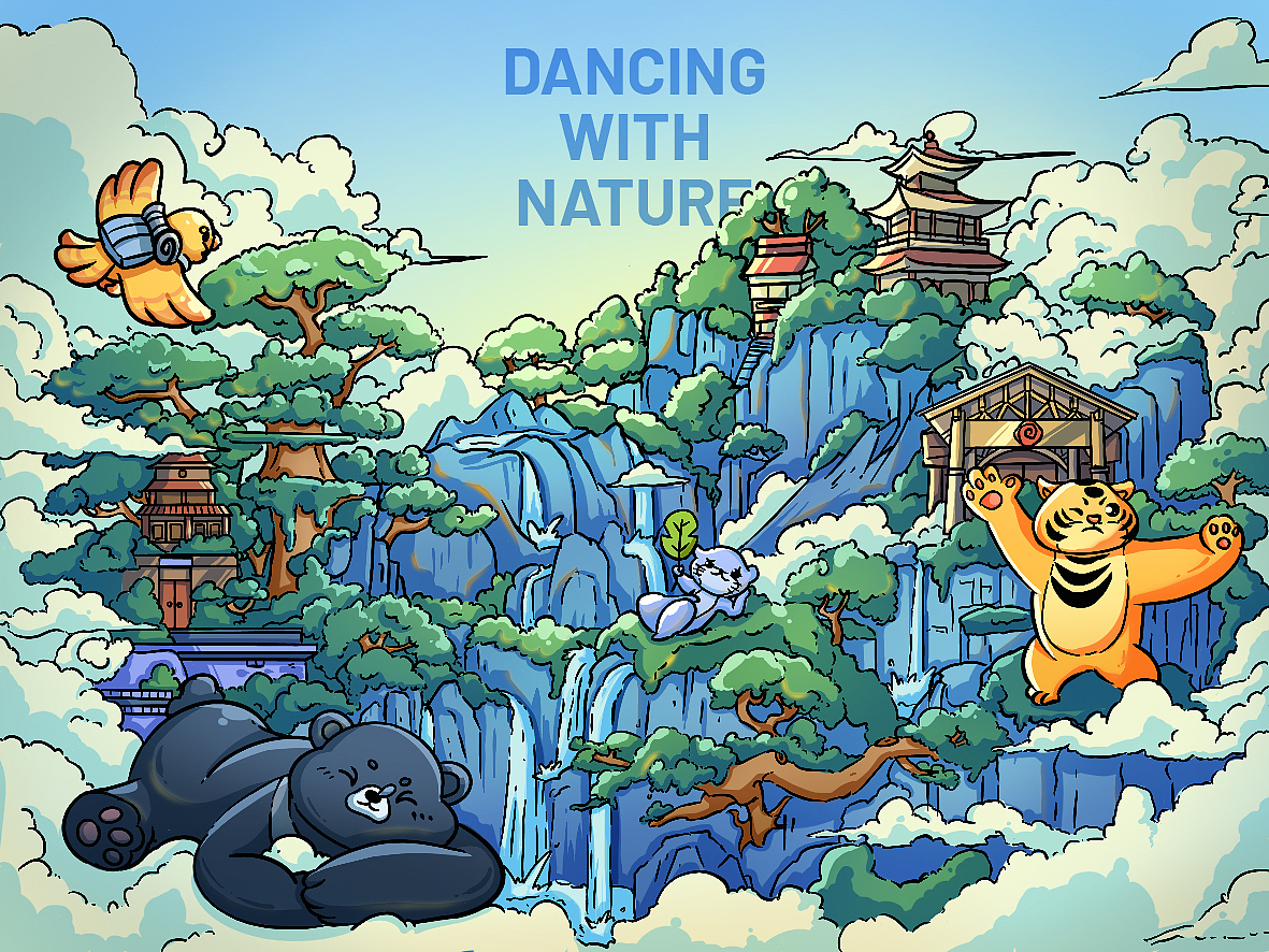 长白山顶流动物101———四季（图ZMzcyNzA3OTU2） - 海报 - 站酷设计师阿fie原创素材 - 站酷ZCOOL