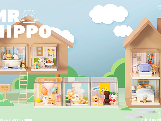 盲盒摄影-名创优品 线条小狗的生活日常