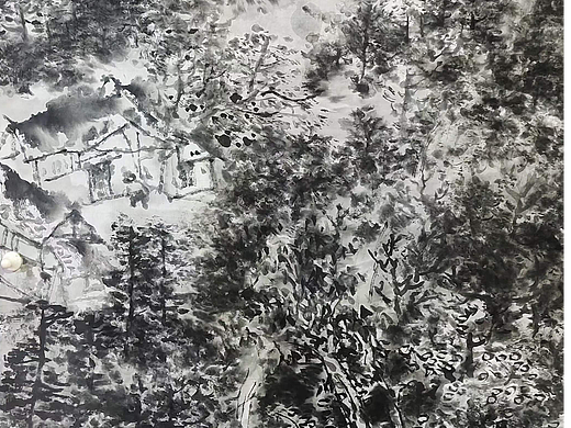 近期的山水水墨画