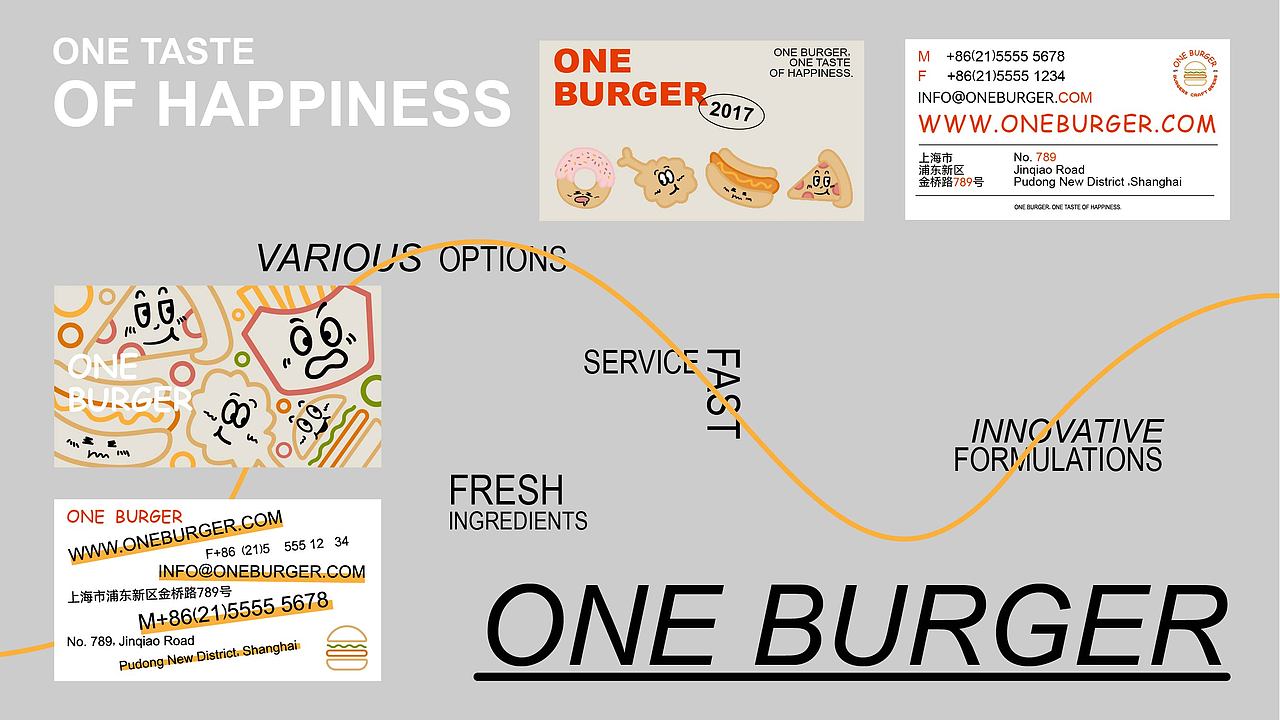 ONE BURGER|汉堡店品牌设计（2）（图ZMzcyNzg2NzIw） - 品牌 - 站酷设计师ZHEG无N原创素材 - 站酷ZCOOL