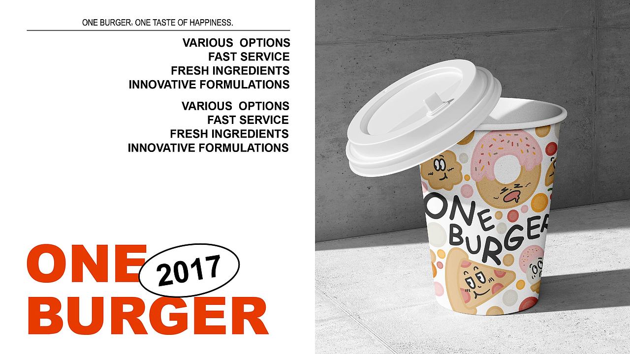 ONE BURGER|汉堡店品牌设计（2）（图ZMzcyNzg2Nzky） - 品牌 - 站酷设计师ZHEG无N原创素材 - 站酷ZCOOL