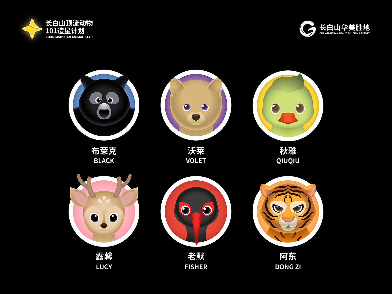✦长白山顶流动物101造星计划✦（图ZMzcyODAxOTY0） - 海报 - 站酷设计师ElevenCHEN37原创素材 - 站酷ZCOOL