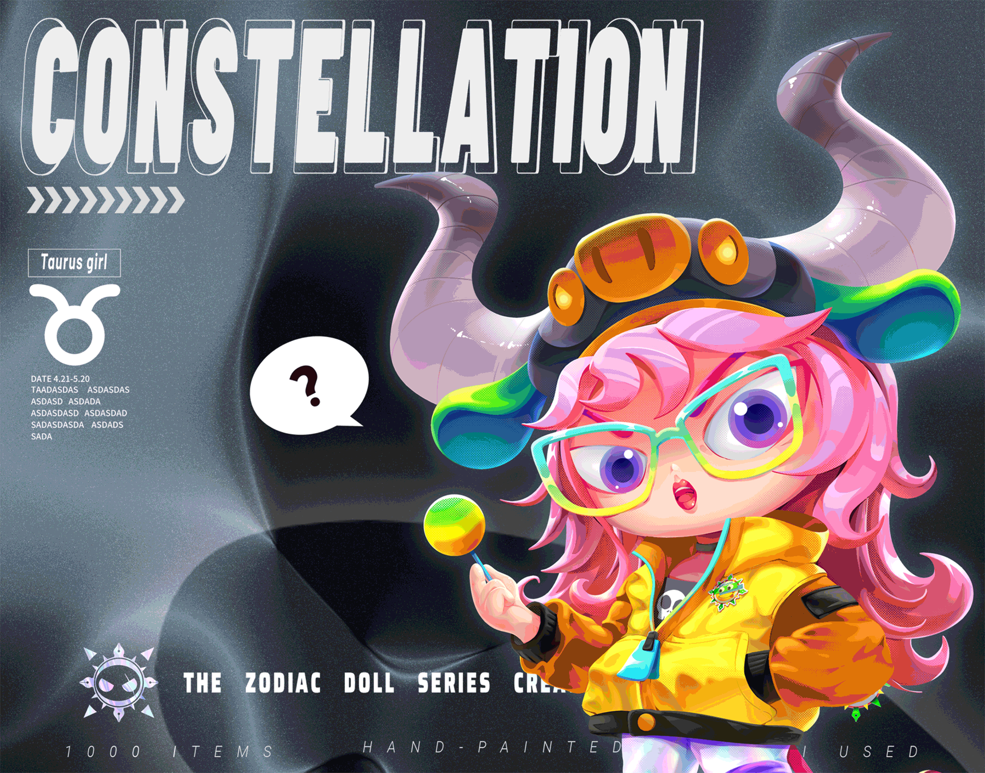 《我的星座女孩》们（图ZMzcyODE1NTE2） - 新锐潮流插画 - 站酷设计师褶褶白原创素材 - 站酷ZCOOL