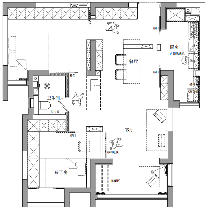 集物所STUDIO | 91㎡旧房重塑（图ZMzcyODIyNjI0） - 家装设计 - 站酷设计师人陌原创素材 - 站酷ZCOOL