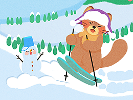 长白山顶流动物——紫貂插画海报&IP形象