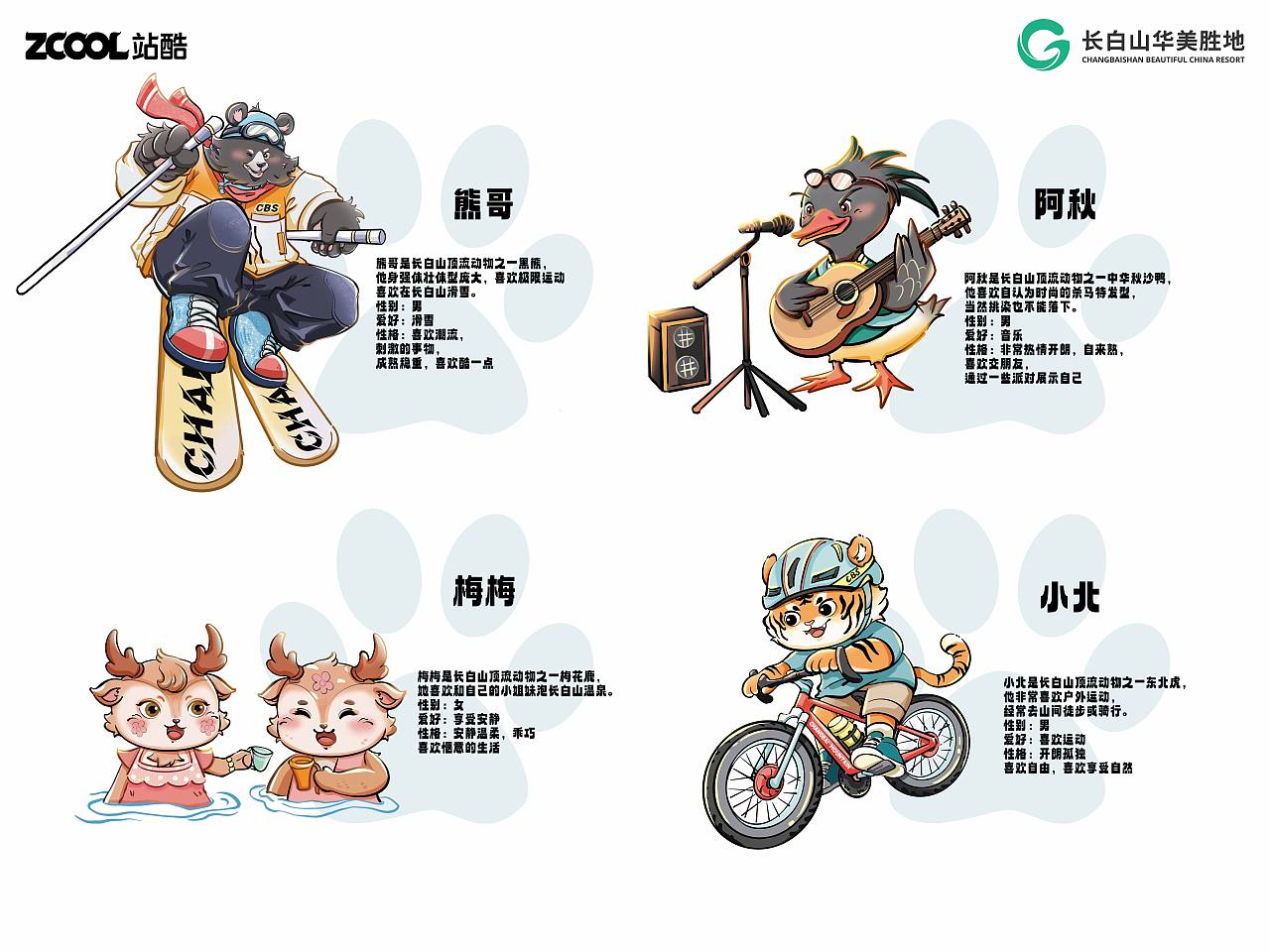 长白山顶流动物造星计划--ip海报设计（图ZMzcyODI5MTI4） - 海报 - 站酷设计师君昕插画原创素材 - 站酷ZCOOL