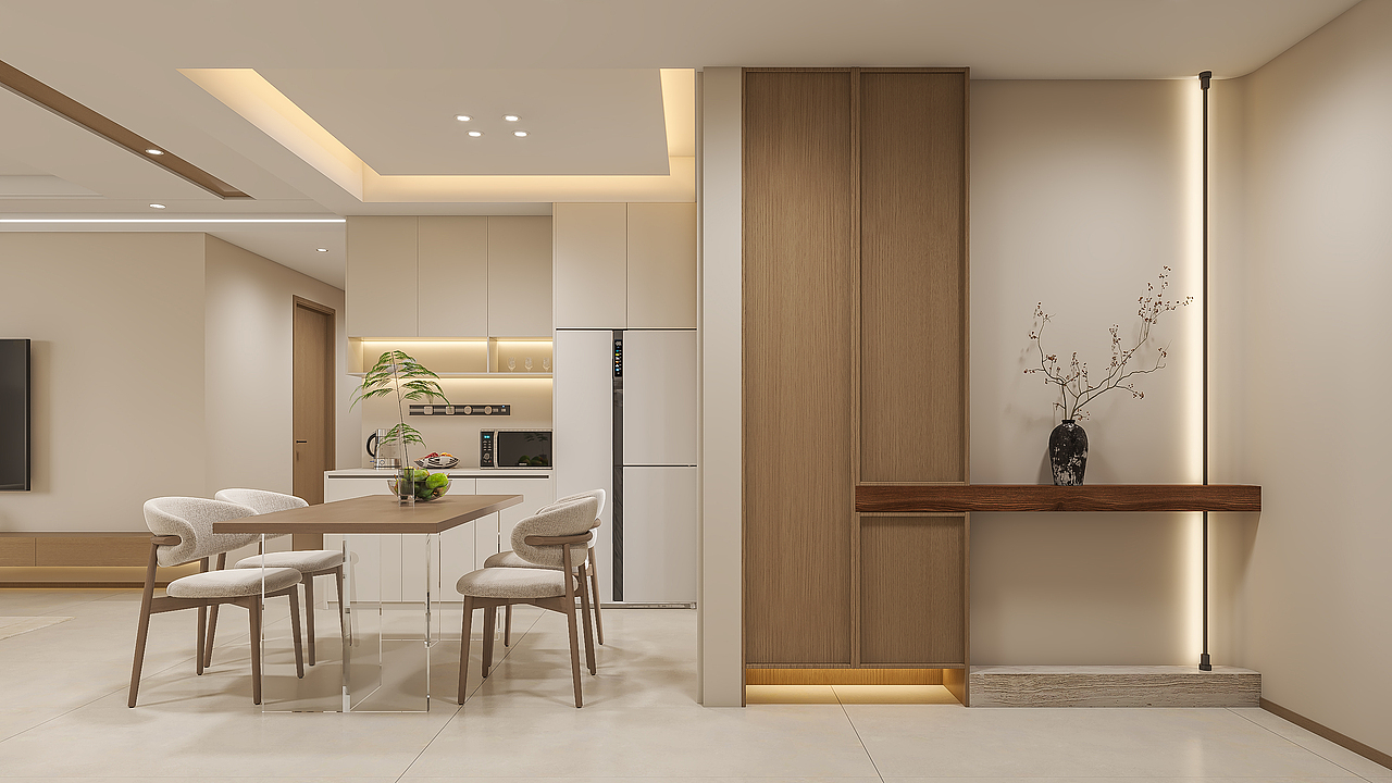 家装-入户玄关柜怎么设计好看（图ZMzcyODUyMDQw） - 家装设计 - 站酷设计师柒柒效果图原创素材 - 站酷ZCOOL