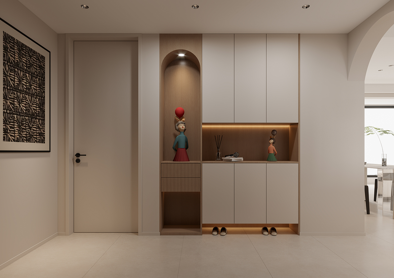 家装-入户玄关柜怎么设计好看（图ZMzcyODUxOTk2） - 家装设计 - 站酷设计师柒柒效果图原创素材 - 站酷ZCOOL