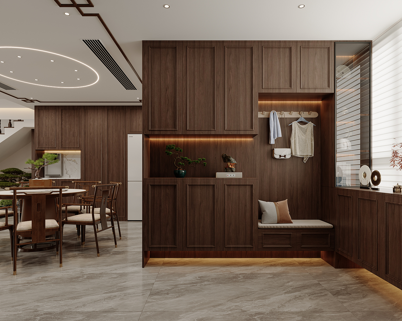 家装-入户玄关柜怎么设计好看（图ZMzcyODUxOTky） - 家装设计 - 站酷设计师柒柒效果图原创素材 - 站酷ZCOOL