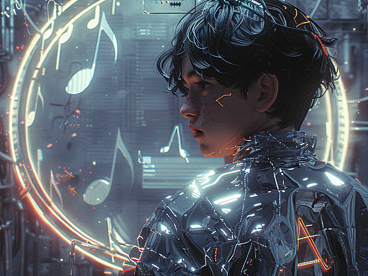 音乐梦想家与他的AI伙伴（个人主页-ZNjkwMDE1MjQ=） - AI作品 - 站酷设计师Michael鸿原创素材 - 站酷ZCOOL