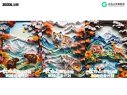 **长白灵韵·纸艺雕梦**    - 灵韵指的是长白山独有的灵动之美，纸艺雕梦则体现了纸雕艺术带来