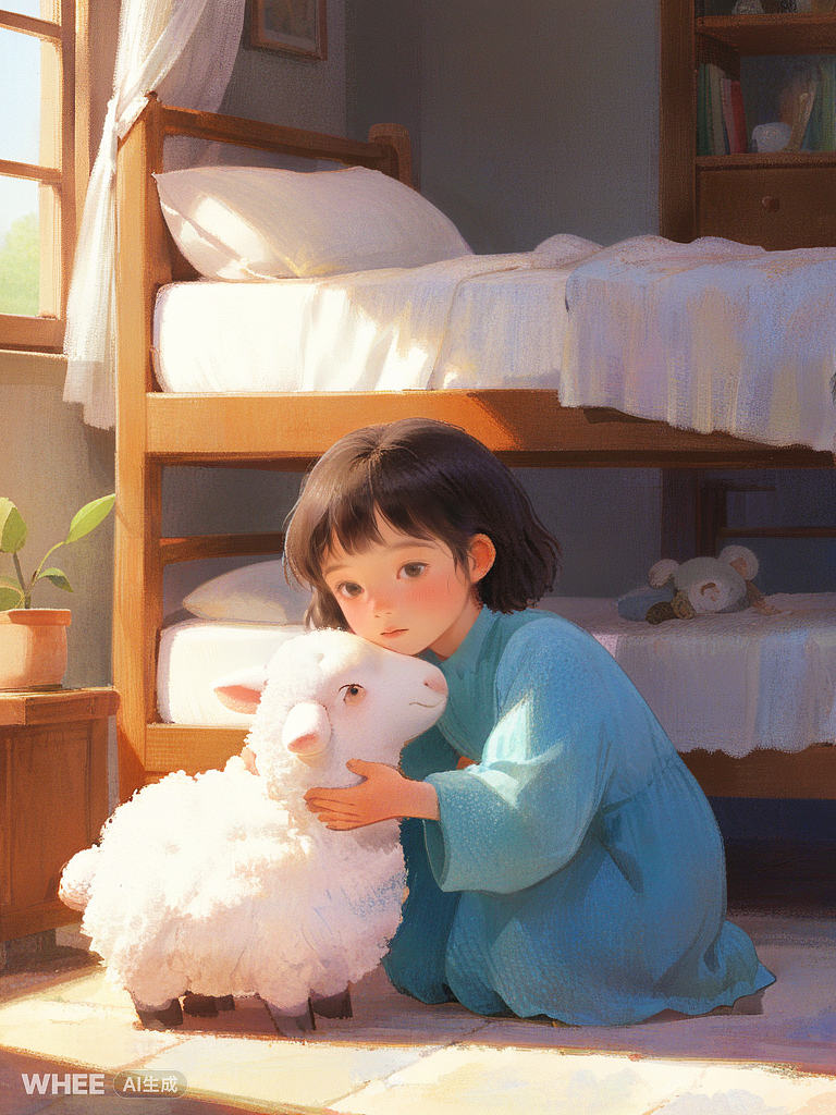 睡梦中与绵羊玩耍（彩铅插画）（图ZMzcyOTE5ODc2） - AI作品 - 站酷设计师L小李先生原创素材 - 站酷ZCOOL