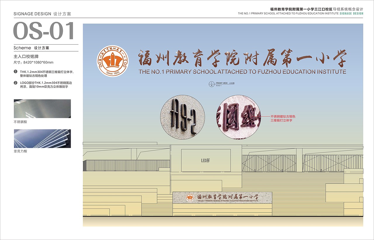 一附小三江口校区校园导视系统设计方案