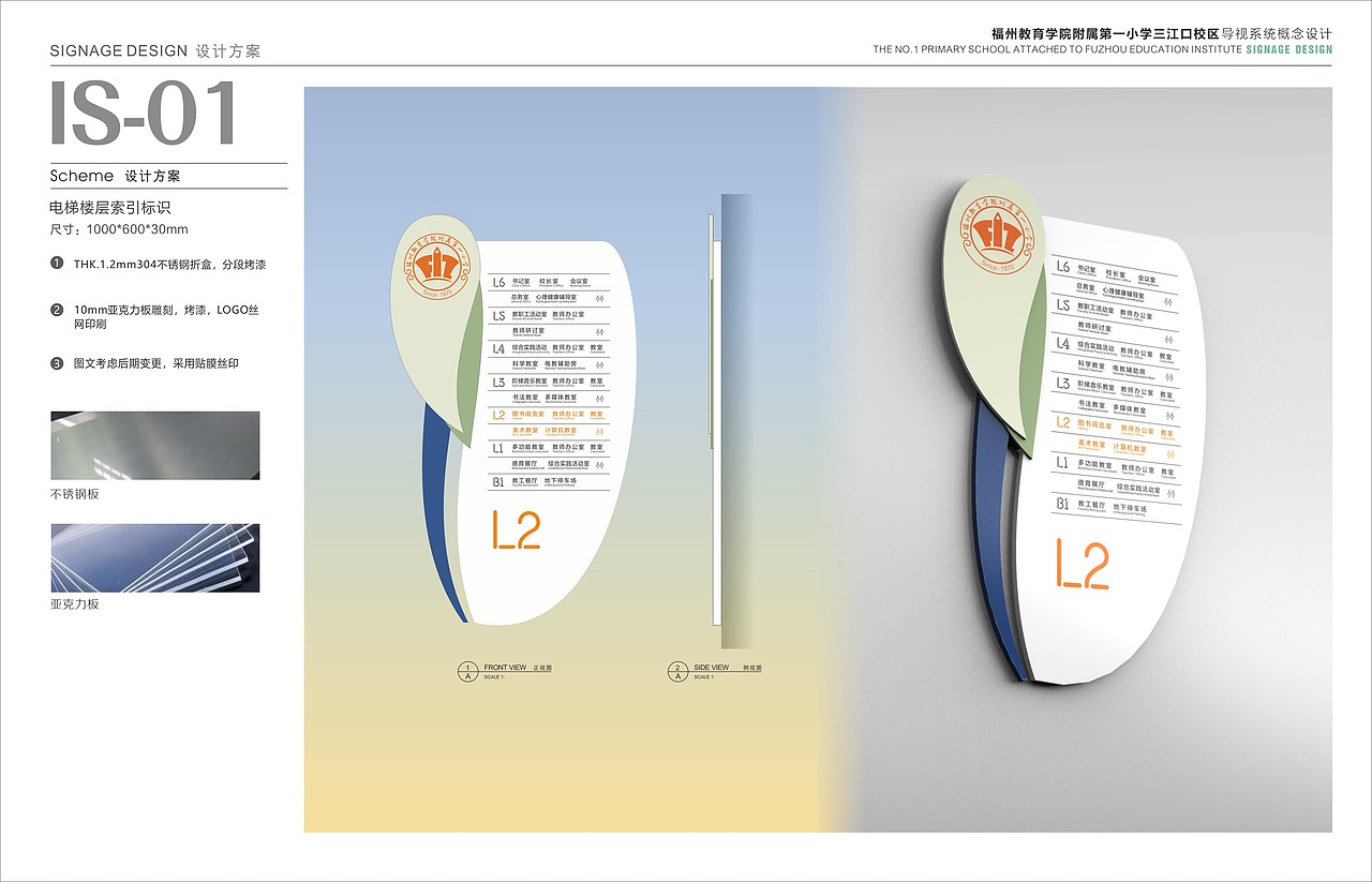 一附小三江口校区校园导视系统设计方案