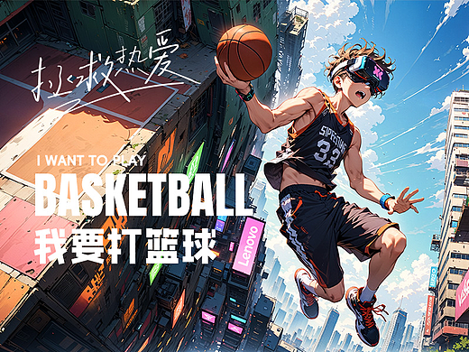 拯救熱愛-我要打籃球（個人主頁-ZNjkwMzg5ODQ=） - AI作品 - 站酷設(shè)計師octotalk原創(chuàng)素材 - 站酷ZCOOL