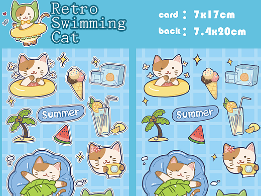 復(fù)古小貓貼紙（個人主頁-ZNjkwNDAyNzI=） - 商業(yè)插畫 - 站酷設(shè)計師bbPie原創(chuàng)素材 - 站酷ZCOOL