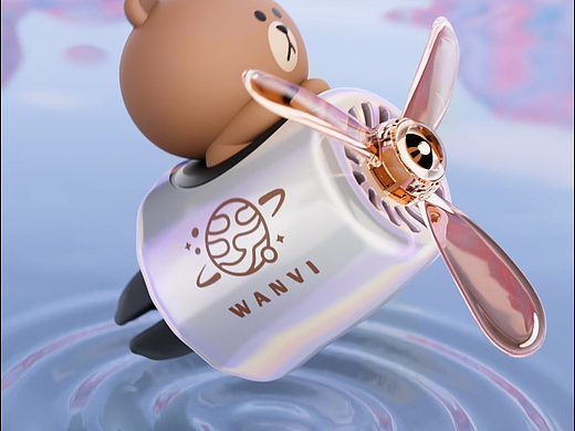 wanvi 玩味 布朗熊汽车车载香薰飞行员
