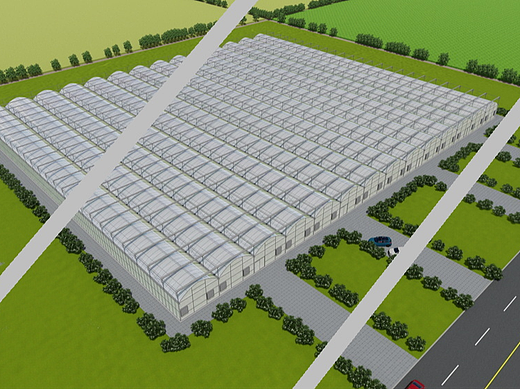 温室大棚鸟瞰图G002