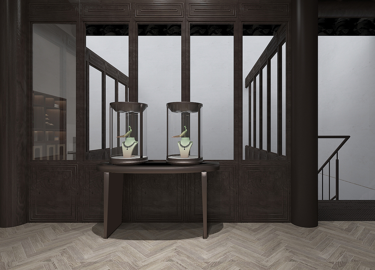 古建筑商业空间-珠宝展厅（图ZMzczMDMyMzgw） - 商业空间设计 - 站酷设计师柏筑设计原创素材 - 站酷ZCOOL