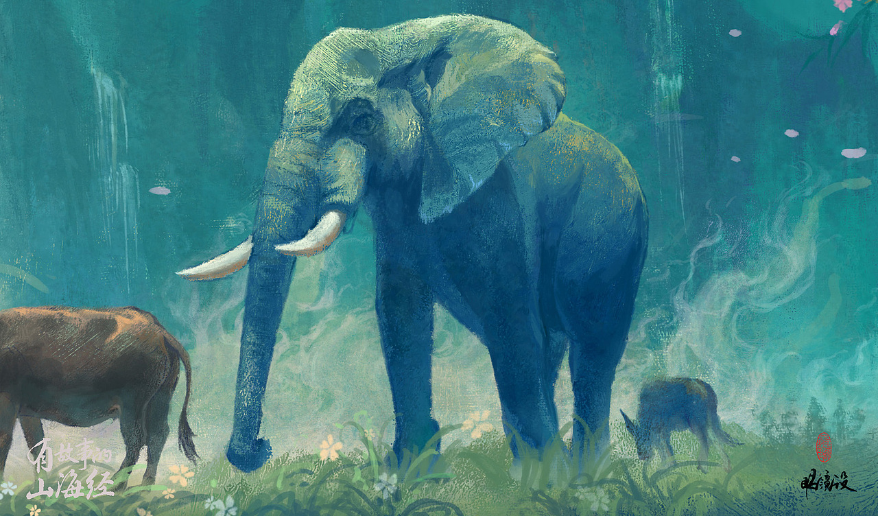 《有故事的山海经》插图（图ZMzczMDM4NDEy） - 商业插画 - 站酷设计师千淼wu原创素材 - 站酷ZCOOL