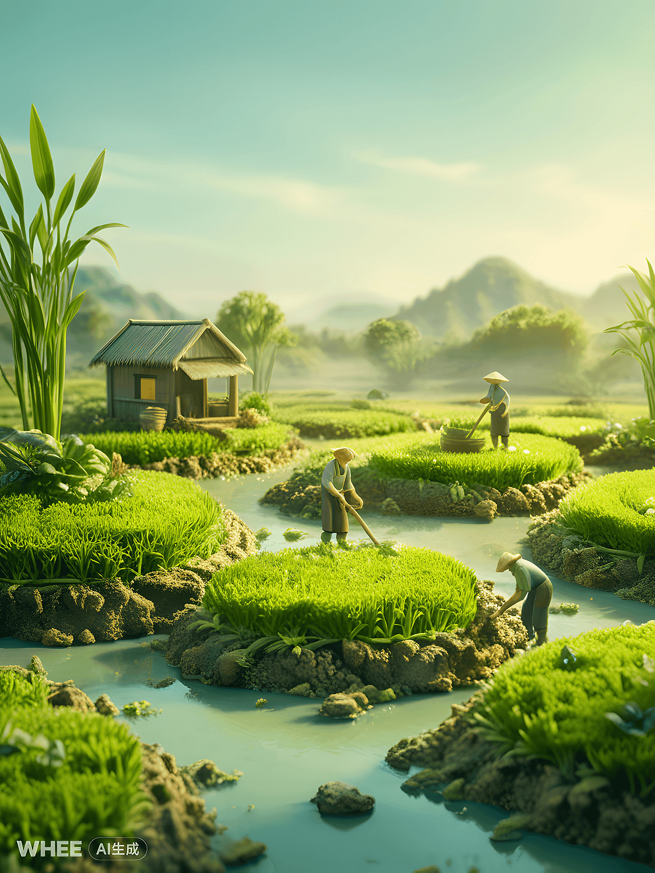 《微耕四季 ·人生一刻》（图ZMzczMDUyNjIw） - AI作品 - 站酷设计师创梦社原创素材 - 站酷ZCOOL