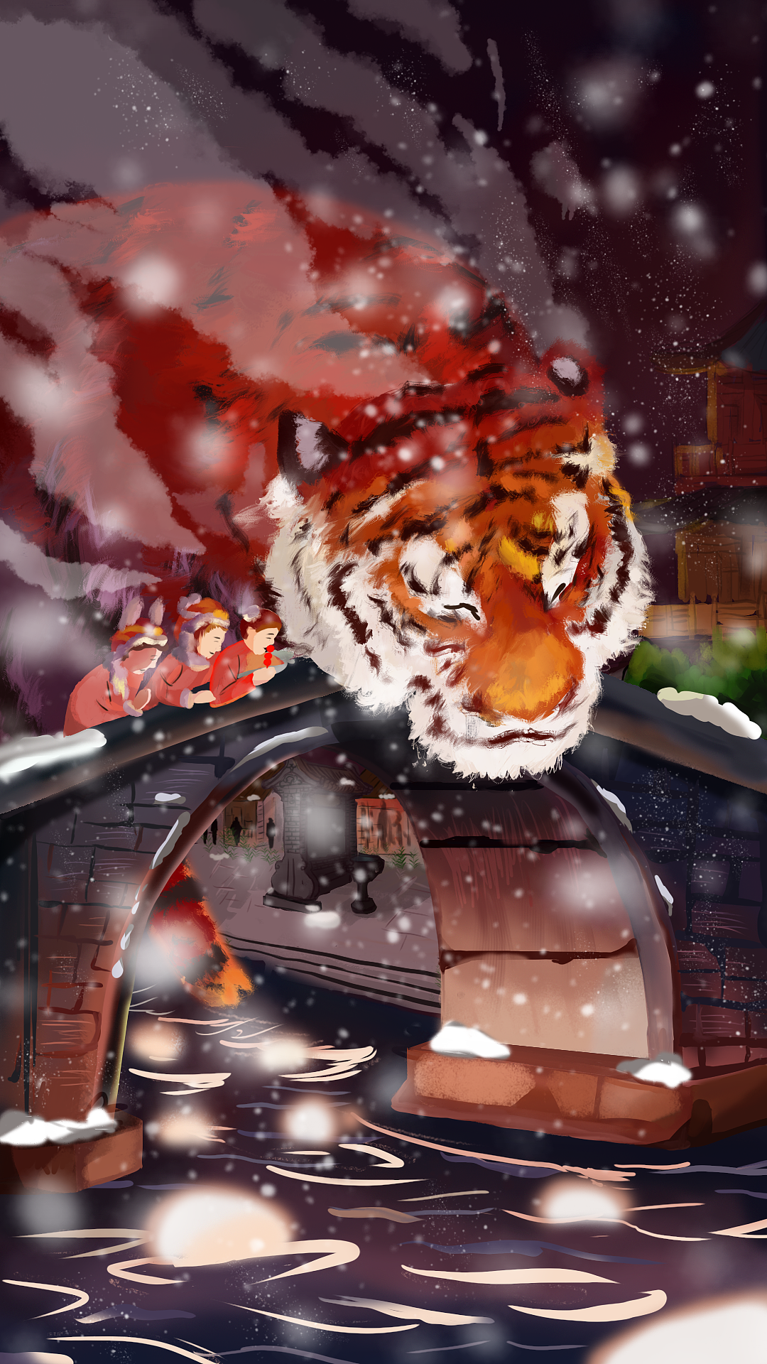 虎伴冬聚（圖ZMzczMDY2NjQ0） - 海報 - 站酷設(shè)計(jì)師甜心暴龍醬原創(chuàng)素材 - 站酷ZCOOL