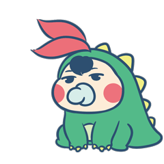 《小莹团子》表情包第一弹 恐龙宝宝——周小米女王