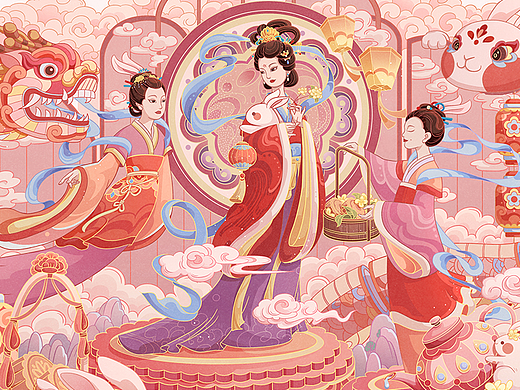 【月圆中秋】中秋节插画