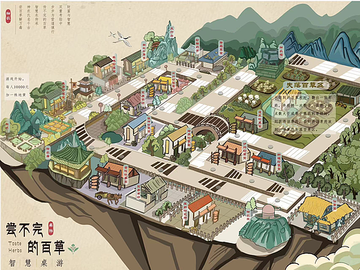 神农尝百草非遗民间故事的桌游设计