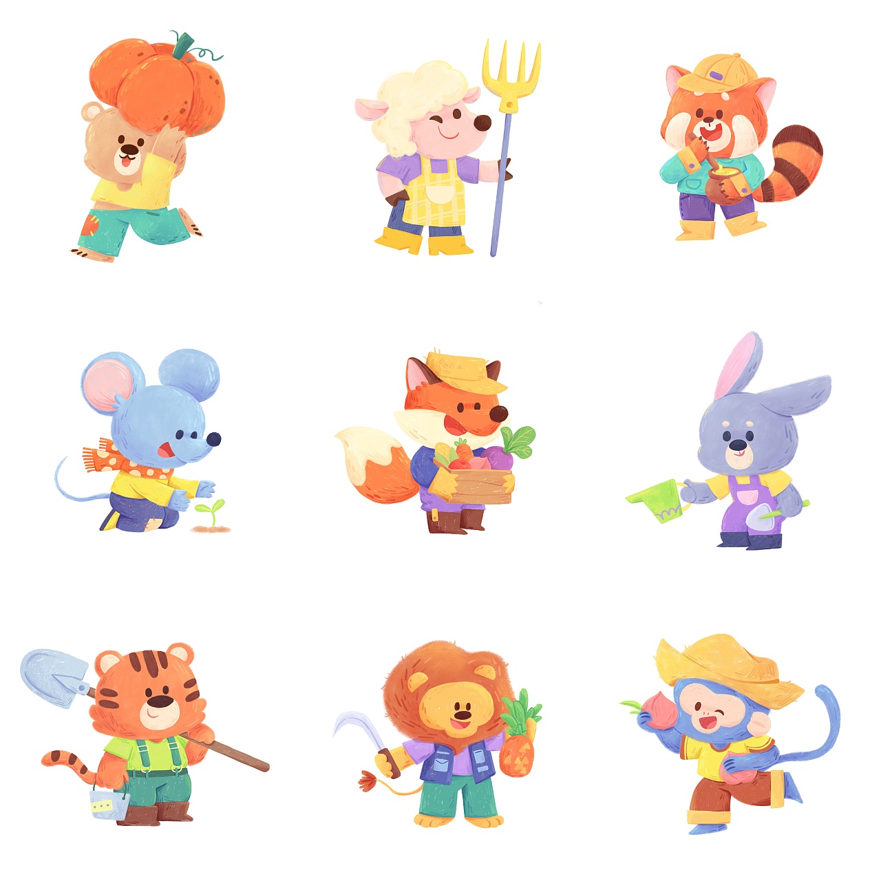 一组一直没有发的可爱小动物