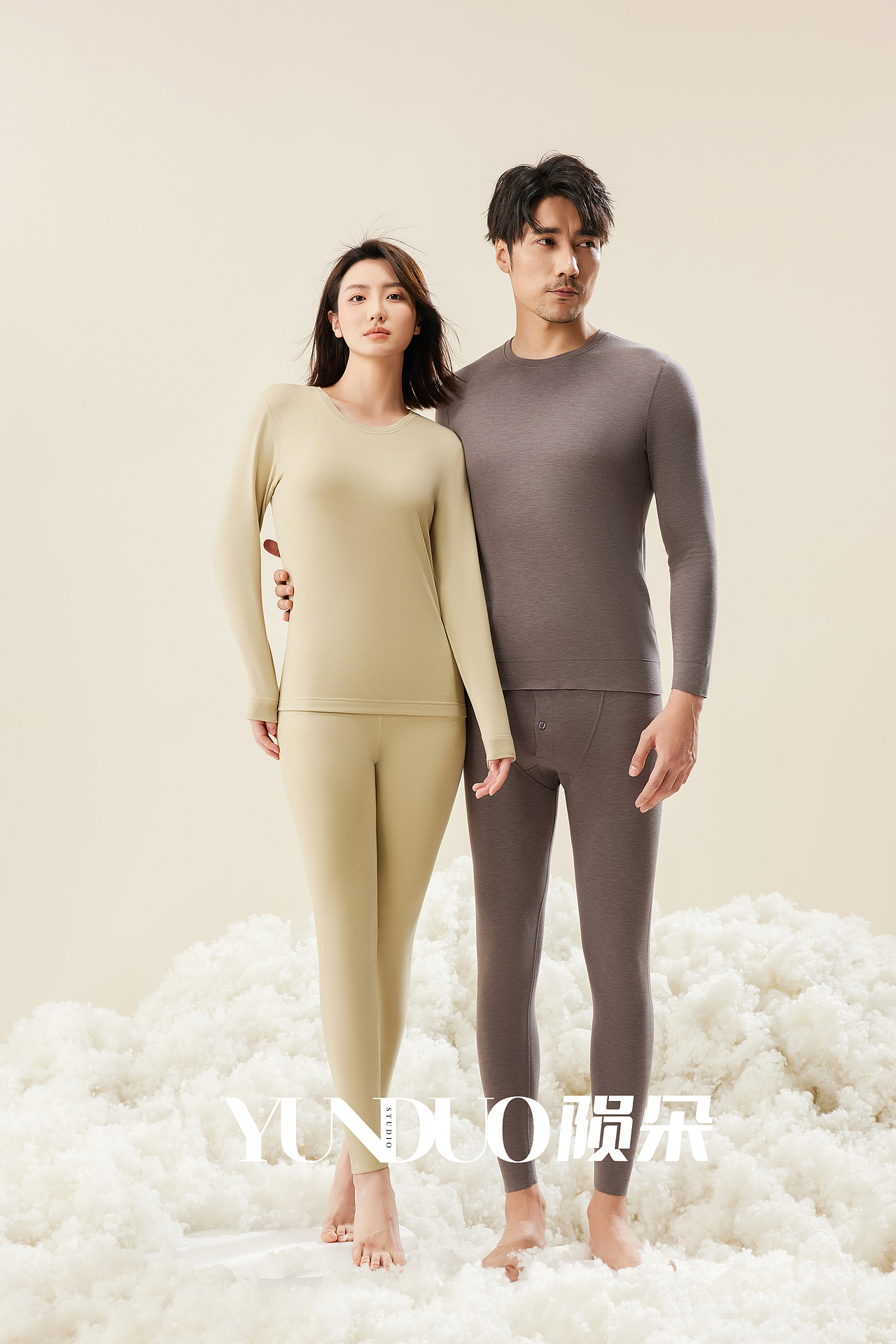 品牌保暖棚拍 舒适保暖内衣 保暖套装 打底衫拍摄