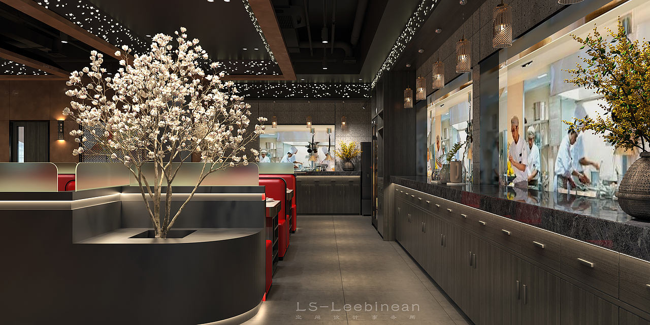 商务风现代火锅店（图ZMzczMTA2MjIw） - 酒店餐饮设计 - 站酷设计师LS空间设计事务所原创素材 - 站酷ZCOOL