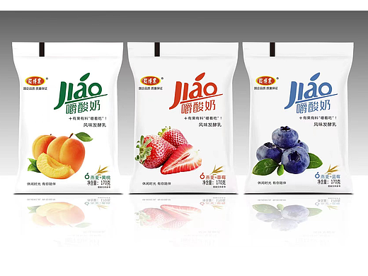 博农乳业嚼酸奶包装设计