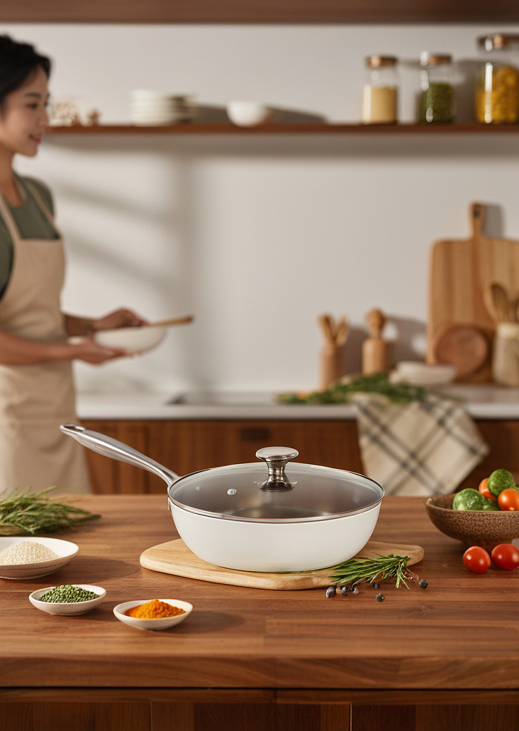 有间|意大利康詩达钛金深层煎炒锅