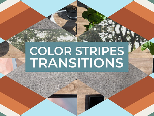 PR模板|彩色条纹过渡效果视频图片展示商业广告庆典