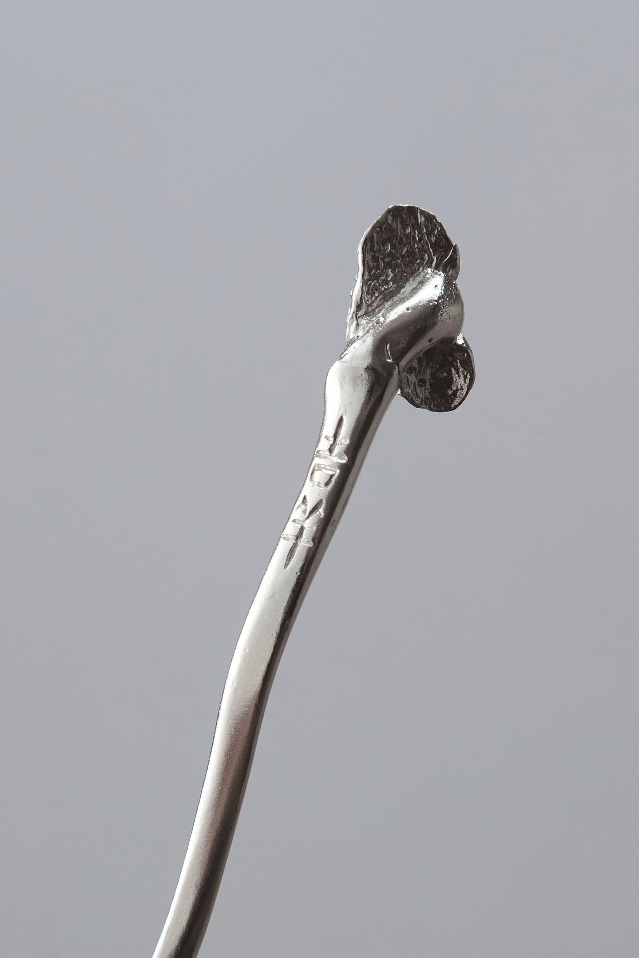 茶具拍摄 银质茶针