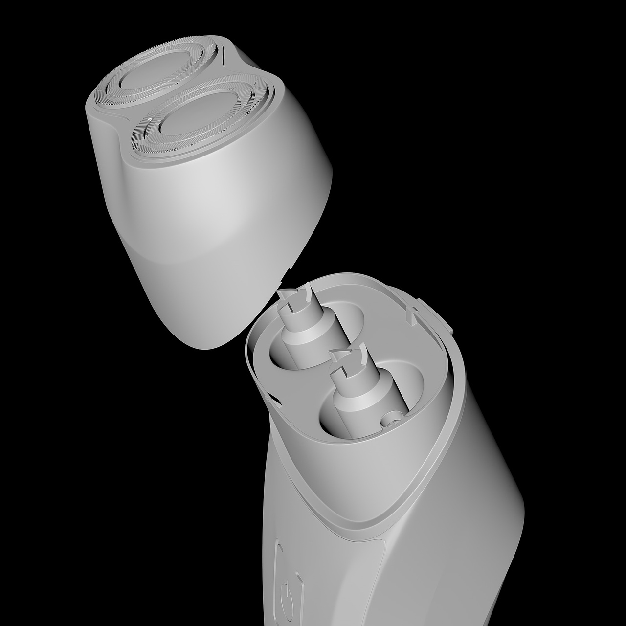 剃须刀产品建模渲染(C4D+OC3.07)